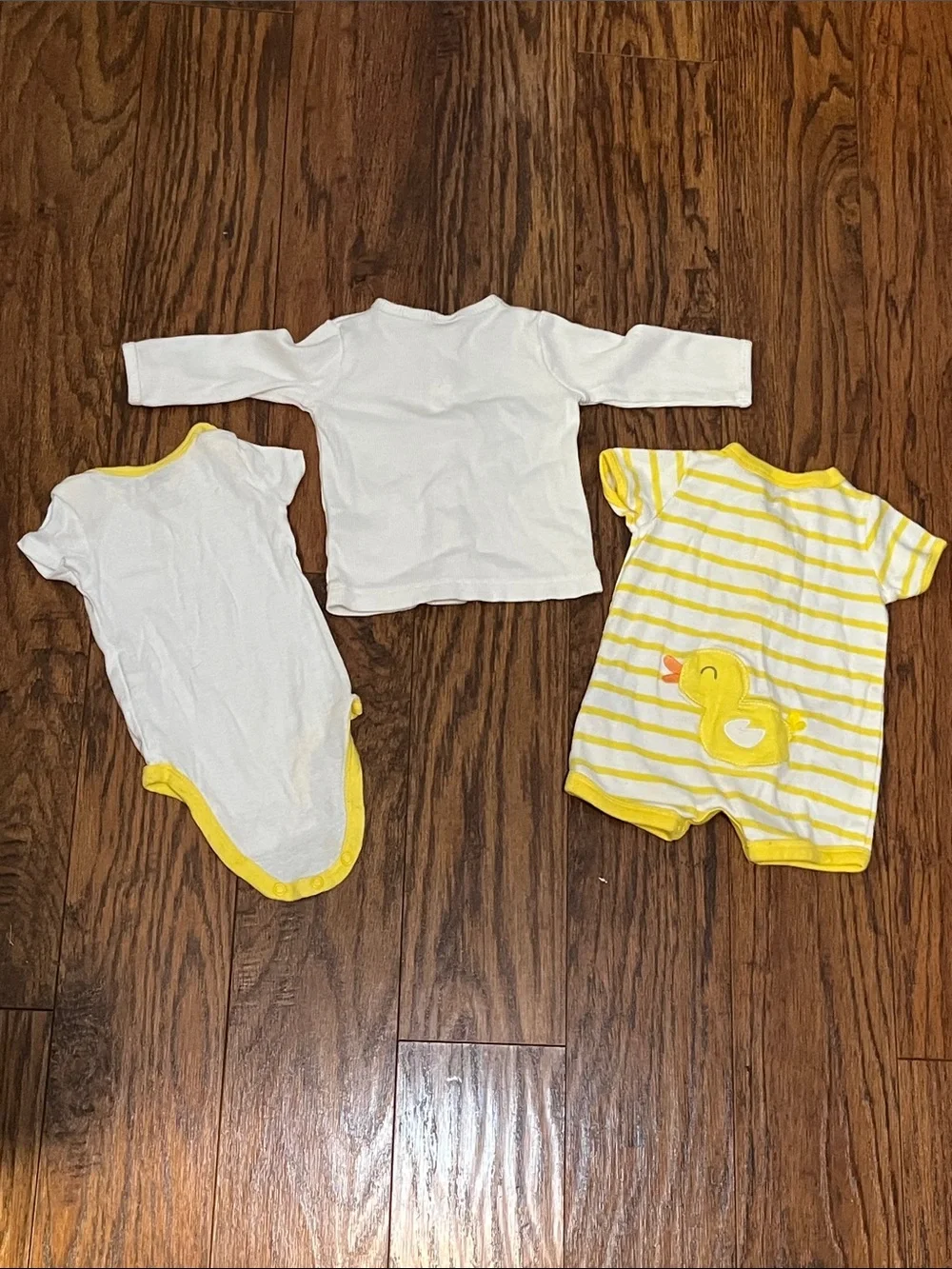 Carter's White & Yellow Baby One-Piece 3pc Set
